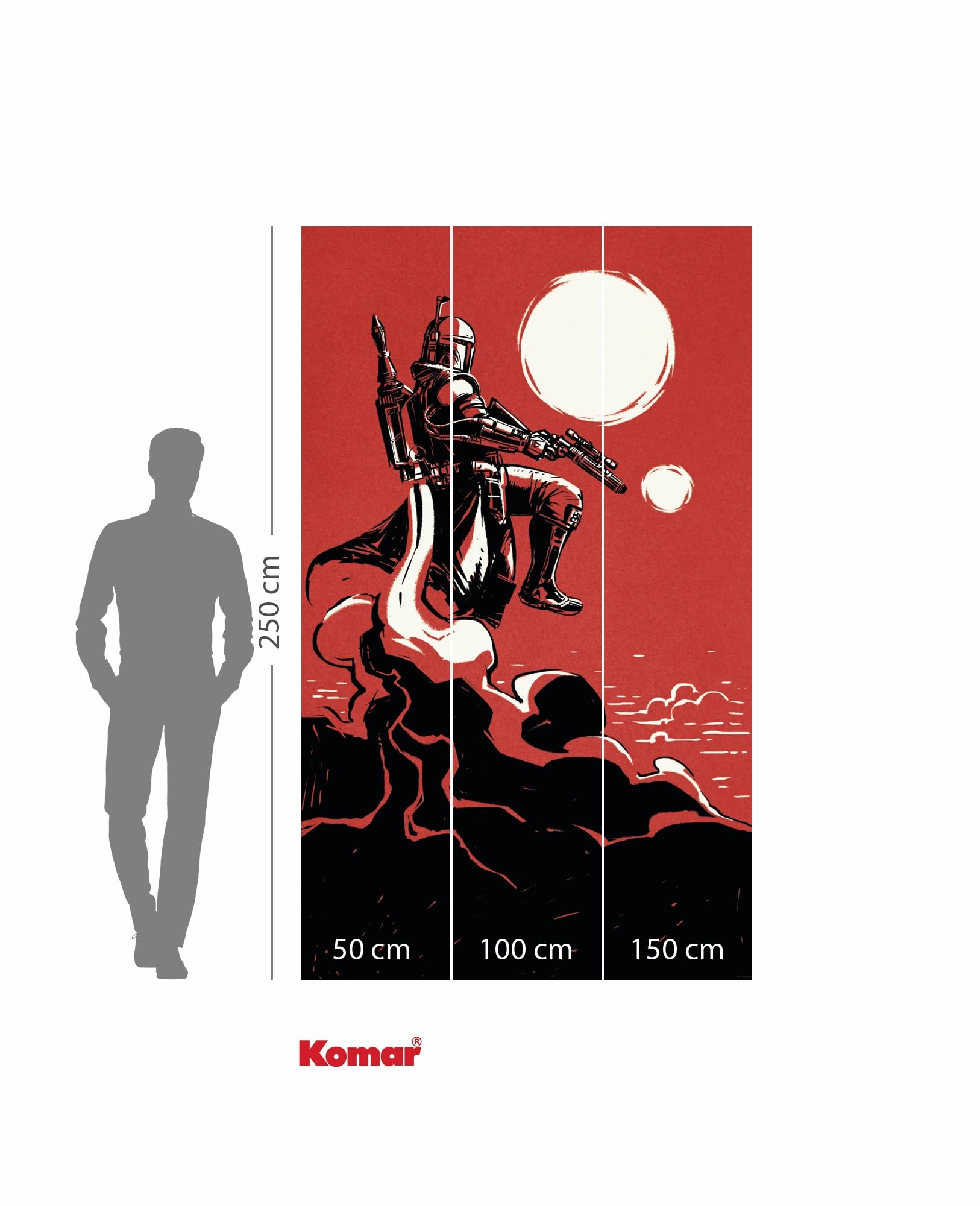 Komar Non-Woven Photo Wallpaper Star Wars Boba Fett The Bounty Hunter Size 150 x 250 cm Children's Wallpaper - Image 3