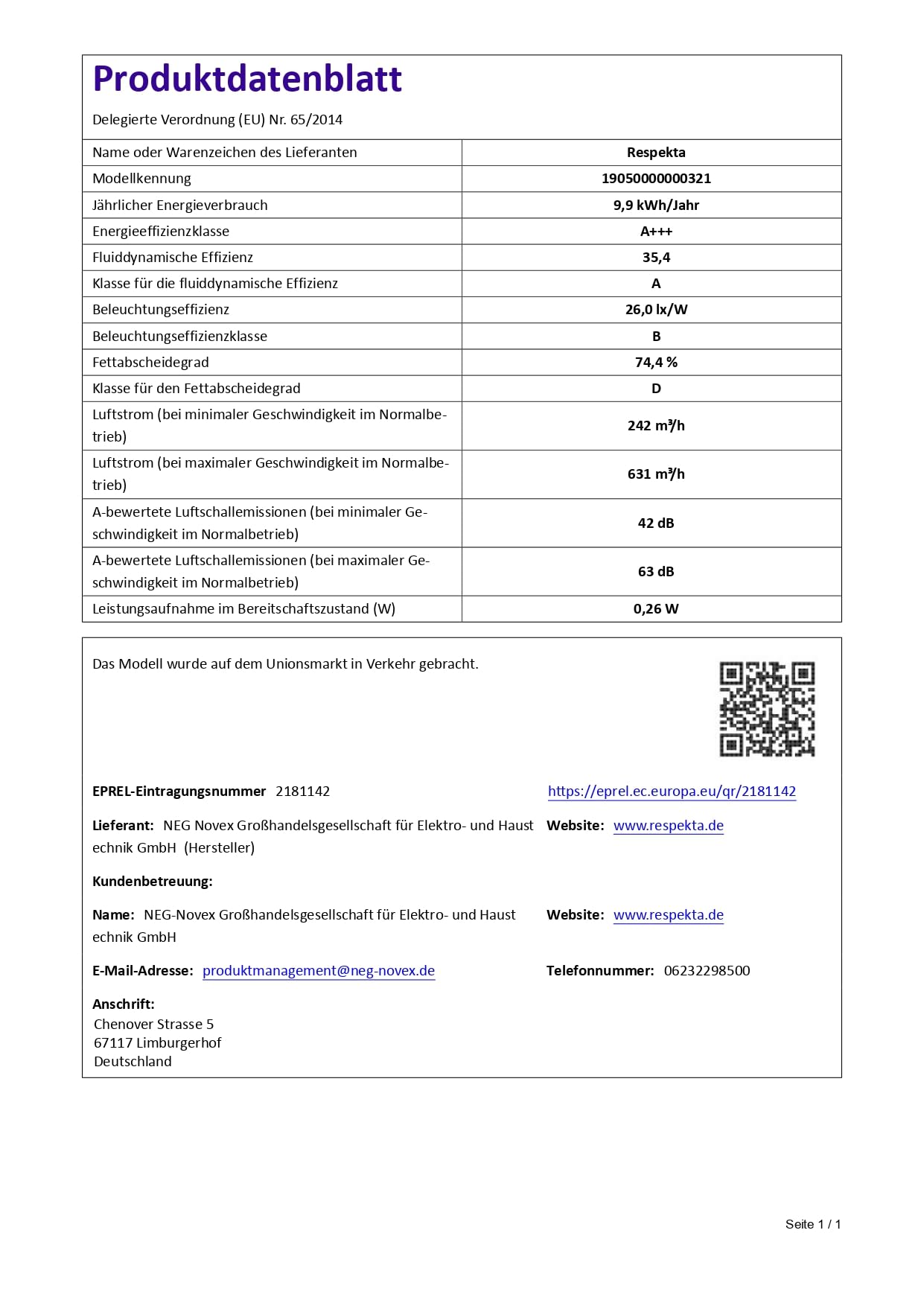 Respekta Dunstabzugshaube CH44199IX-21 / Inselhaube aus Edelstahl mit Glasfront, 90 cm/Luftstrom max. 631,7 m³/h/Abluft- und Umluftbetrieb/Energieeffizienzklasse A+++ / 42 – 63 dB