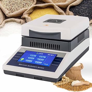 Digital Touch Screen Fast Lab Moisture Analyzer Tester Halogen Moisture Meter 2 Drying Modes for Powder/herb/Tea/Meat/Food 0.02% Readability