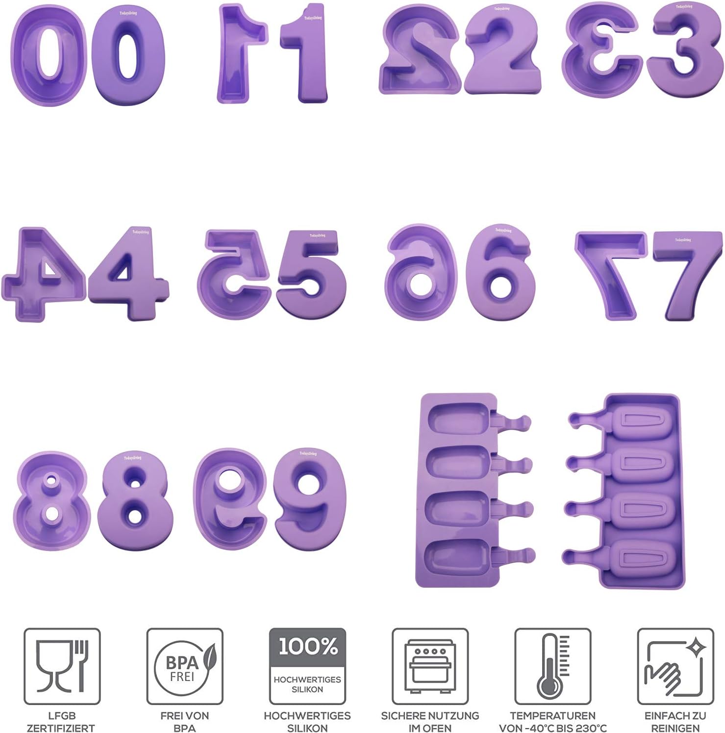 25 Taille Env 30 Cm Todaysliving Moule A Gateau En Silicone En Forme De Chiffre 0 Tres Grand Moule A Gateau Pour Anniversaire Sets De Moules A Patisserie Cuisine Et Maison Moules A Patisserie