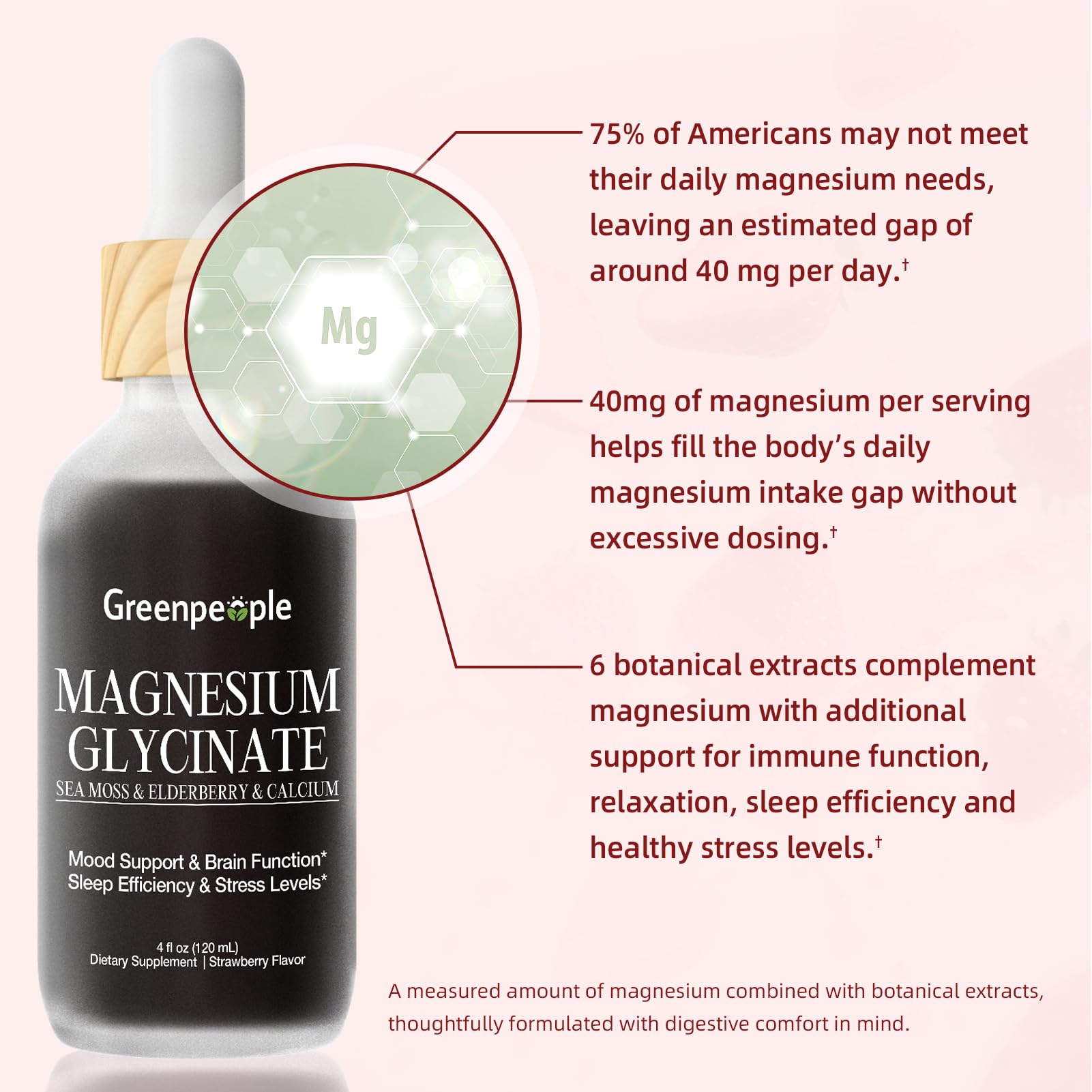 GREENPEOPLE Magnesium Glycinate Liquid Drops for Women,Strawberry,120ml — Amazon image 9