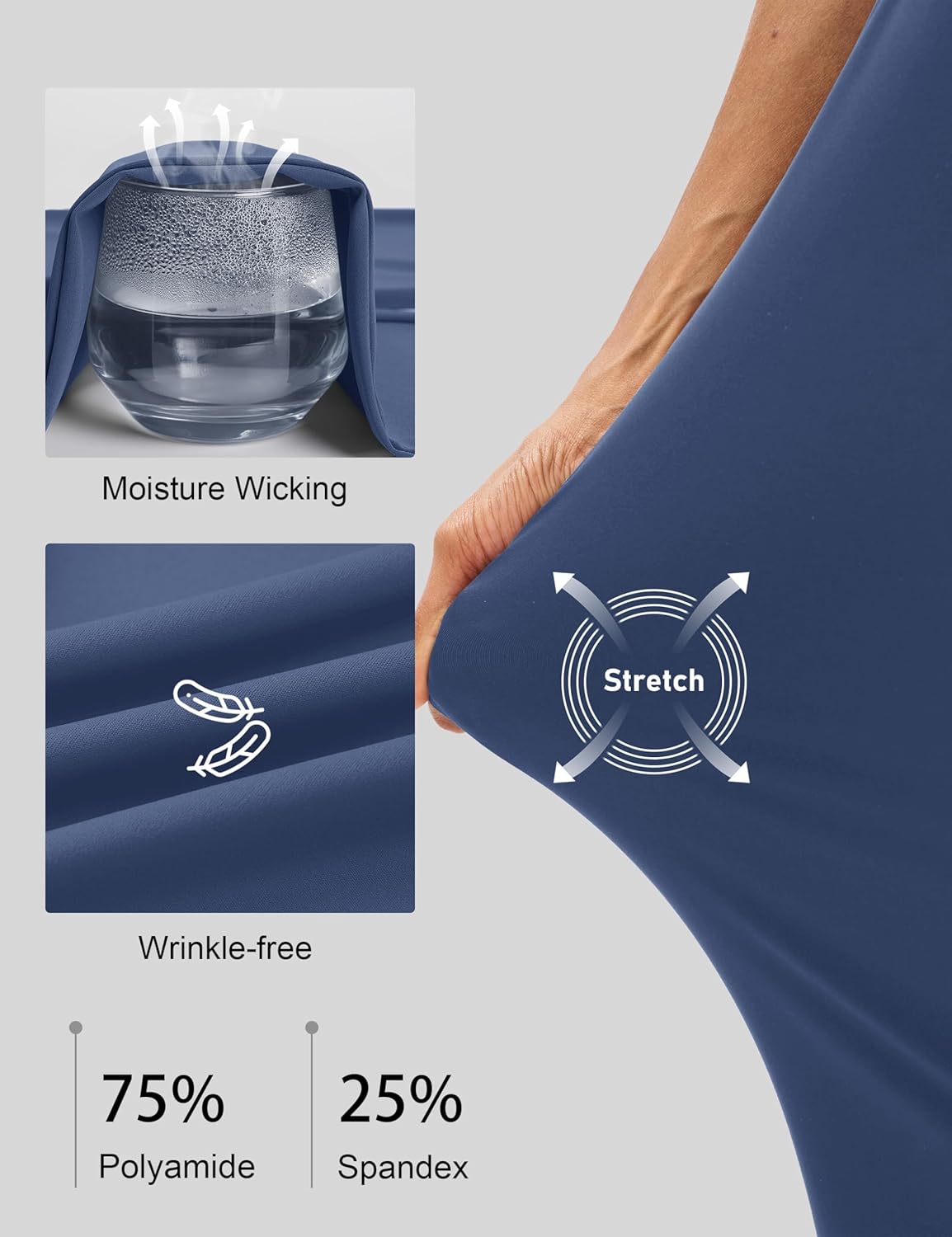 MAGCOMSEN Womens Golf Pants UPF 50+ High Waisted Stretch 7/8 Ankle Dress Work Casual Slack Summer Travel Pants 5 Pockets - Image 4