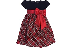 Red Plaid Christmas Dress for Baby Girl