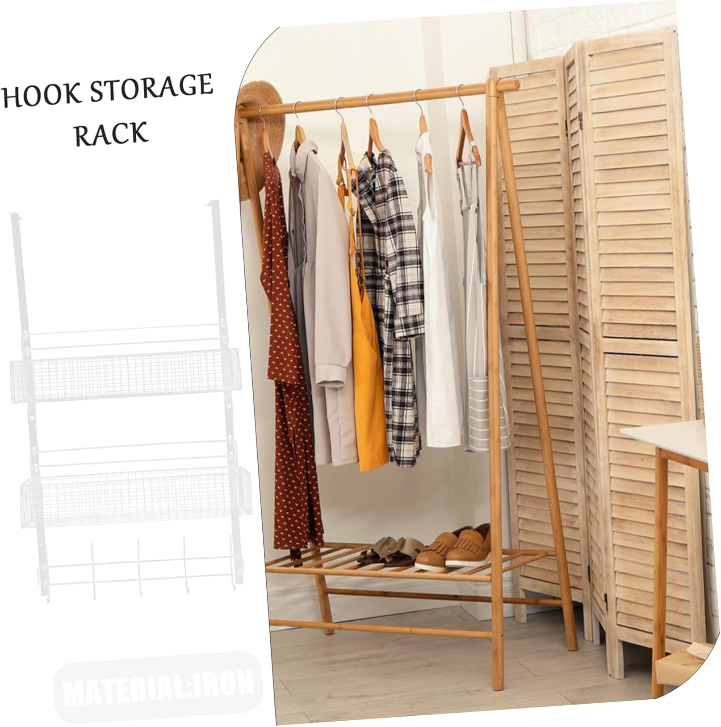 Ciieeo Cabinet Side Hanging Basket with Hook Multifunctional Vegetable Storage Rack for Kitchen Bedroom and Office Elegant Design Easy Installation Strong Load Bearing Nail