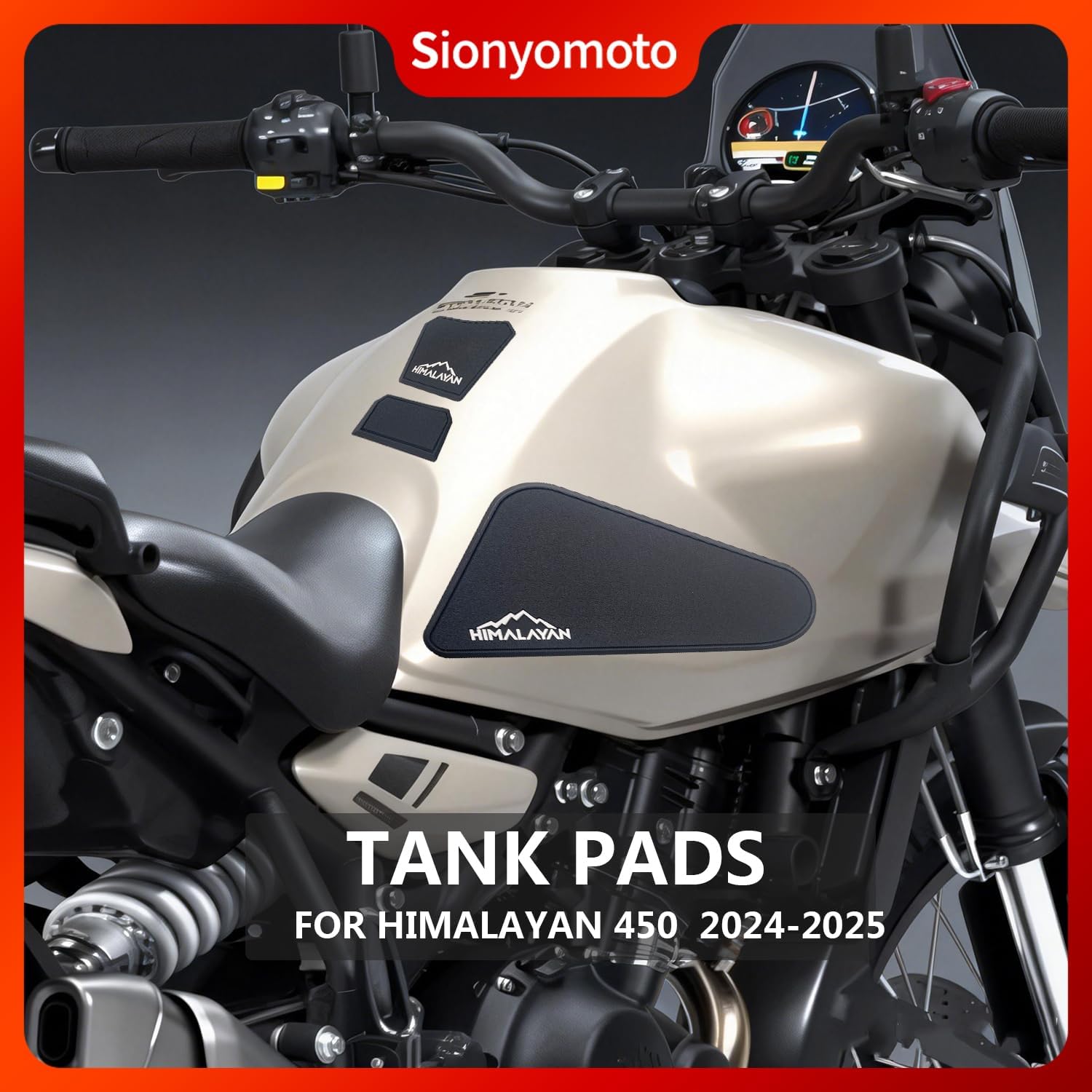 Fuel Gas Tank Pad Protector Stickers Decal Set Compatible with Motorcycle Himalayan 450 450 2024 2025 4pcs