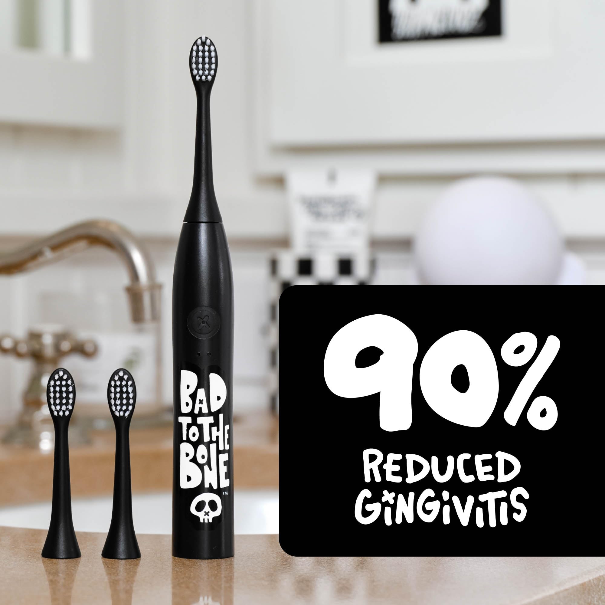 Made by Dentists Sonic X Cepillo de dientes eléctrico – Cepillo de dientes Sonic recargable para niños, 8 veces eliminación de placa, 2 modos de velocidad, temporizador de 2 minutos, 6 cabezales de