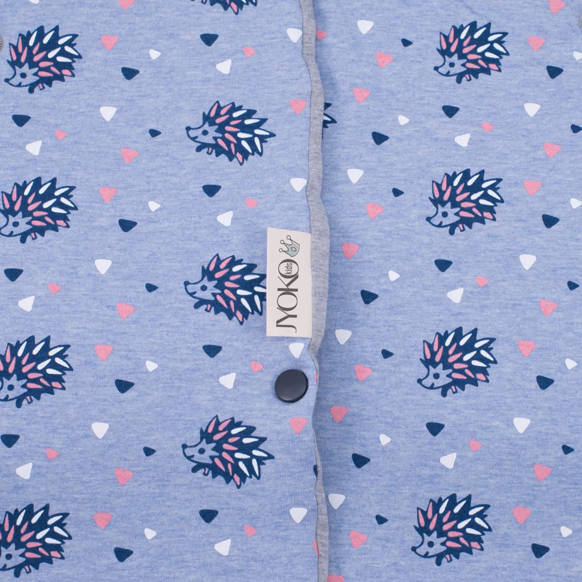 JYOKO Kids Saco Capazo para Bebé de Algodón Orgánico Extra Suave – Antialérgico, Protección Óptima contra el Viento y Frío – Ideal para Piel Sensible, Recién Nacidos y Bebés (Spike, Algodon)