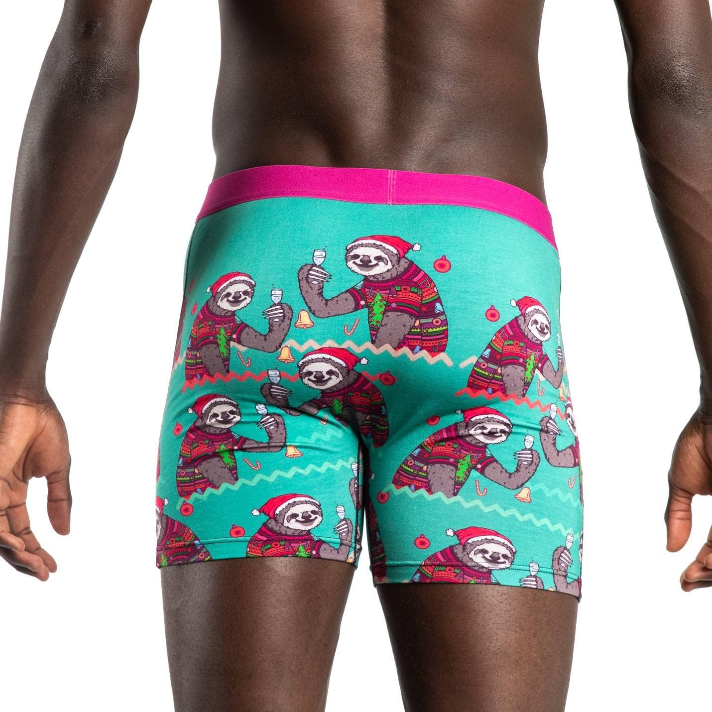 Good Luck Undies メンズ クリスマス ナマケモノ ボクサー ブリーフ 下着 US サイズ: Medium カラー: