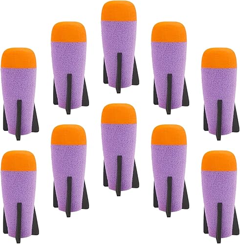 EKIND Paquete de 8 mega repuestos de misiles para lanzacohetes de juguete, munición de espuma compatible con Nerf N-Strike Elite Series