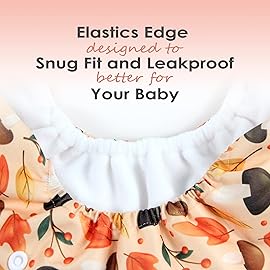 wegreeco Cloth Diapers 5 Pack with 5 Inserts, Washable Cloth Diapers for Babies, One Size Adjustable Reusable (Pink Girly)