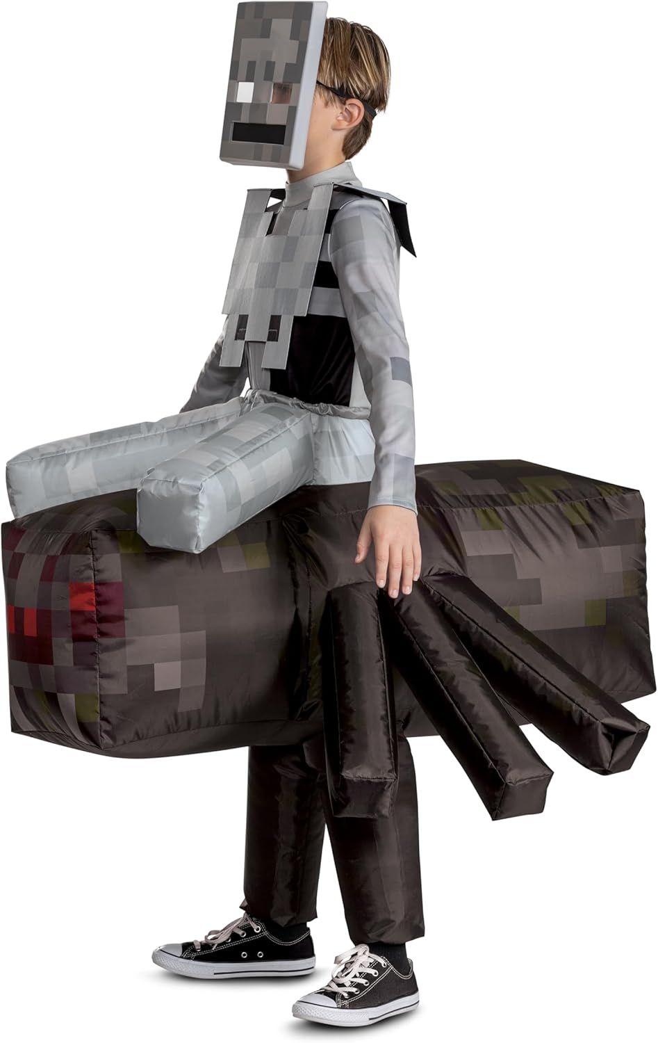 Disguise Minecraft Spider Jockey Inflatable Costume, Official Minecraft Inflating Ride One with Air Inflating Fan