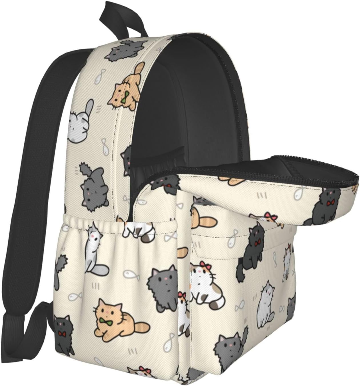 Cute Cat Pattern Backpack Travel Cat Laptop Backpack Casual Daypack for Women and Men