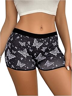Women's Cute Graphic Boyshorts Boxer Briefs Mid Waist Seamless