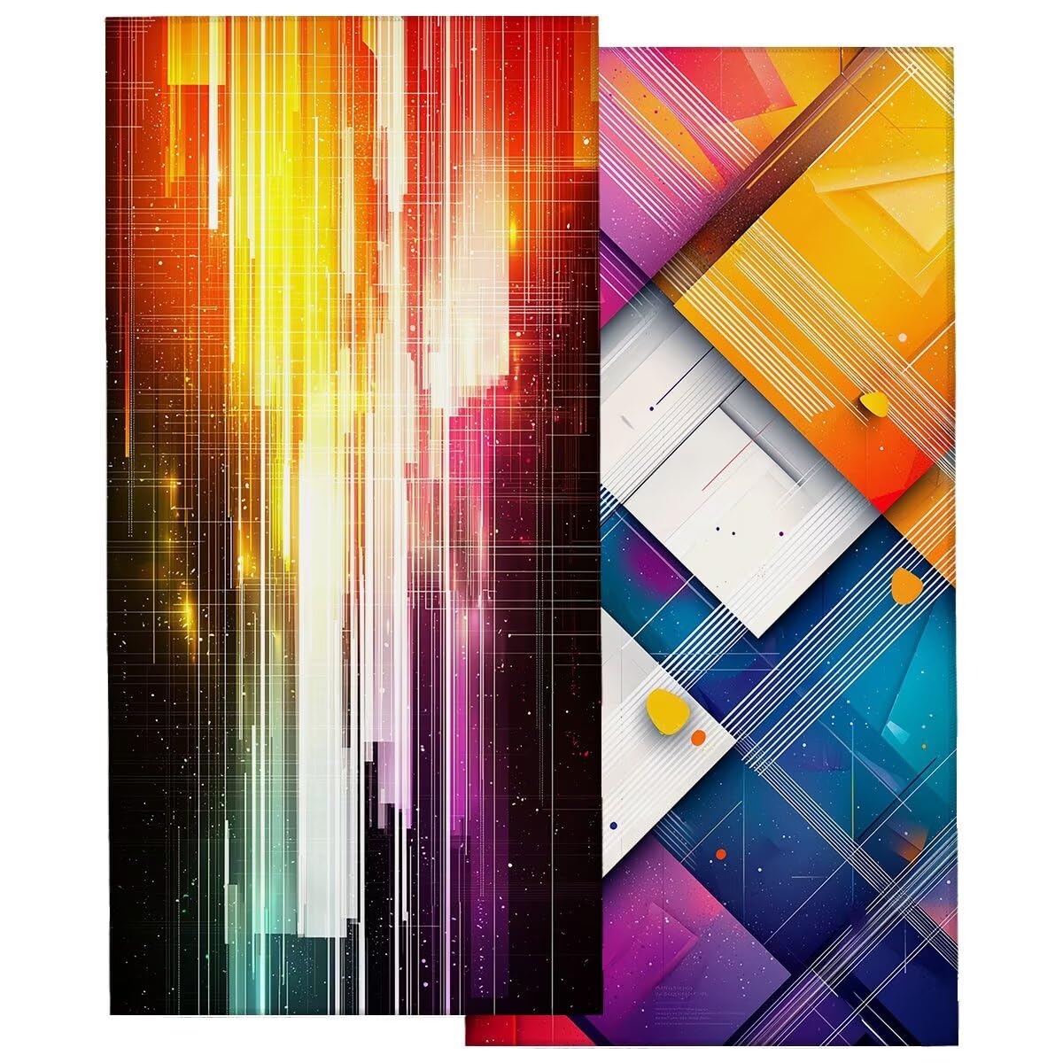 Telo Mare Microfibra, Telo Mare Grande 90x200cm 2 Pezzi, Asciugamano Palestra Donna Asciugatura Rapida, Antisabbia Asciugamano Microfibra, Leggero Asciugamani Palestra per Regalo (Colorato) -4536