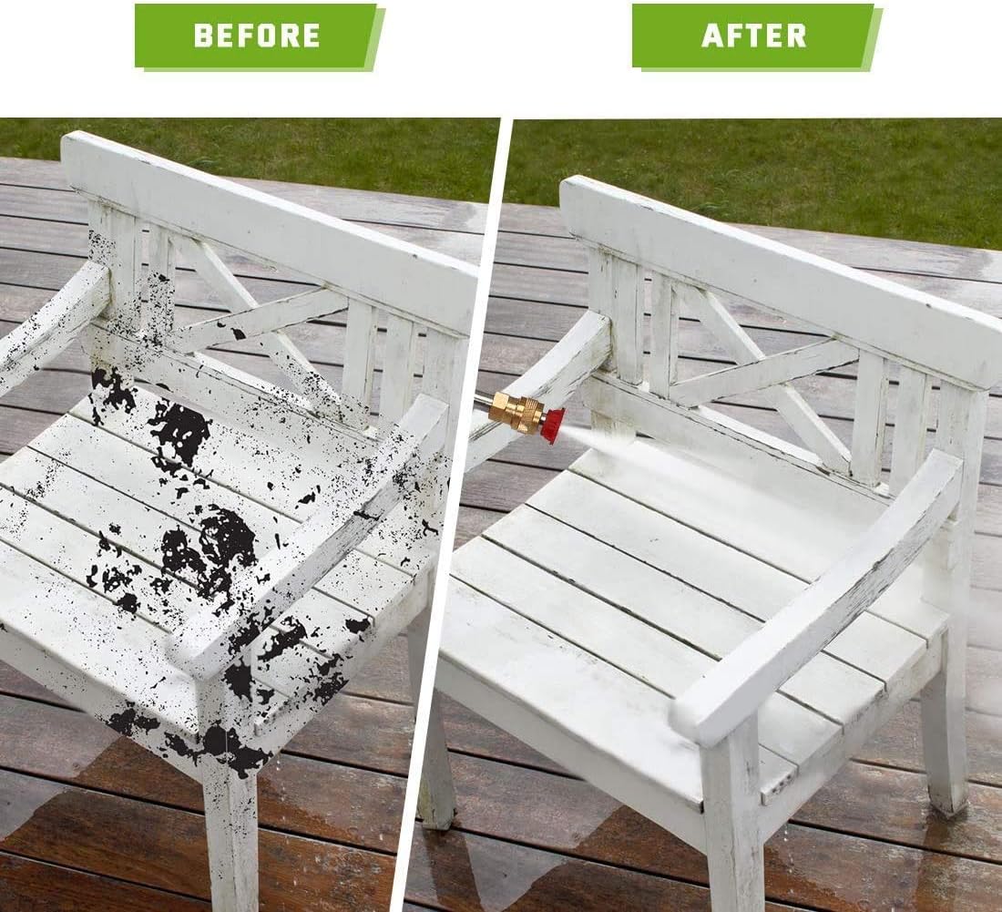 Top Rated Pressure Washer Homdox Electric Pressure Washer, High Car Pressure Washer, Power Washer with with Hose Reel & Detergent Tank & 5 Nozzles (HM5083, Green)