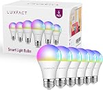 Alexa Light Bulbs, Smart Light Bulbs RGBCW Color Changing, A19 E26 Bluetooth Light Bulb Directly Compatible with Alexa/Smart Life, No WiFi Required, 9W 800LM 60W Equivalent, 6 Pack