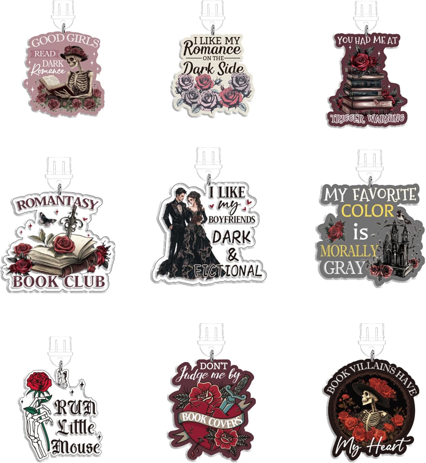 TAKEALOOK Dust Plug Charm for Kindle - 9 Pcs Spicy Funny Theme for E-Reader Book Lover, TypeC/USBC Charging Port
