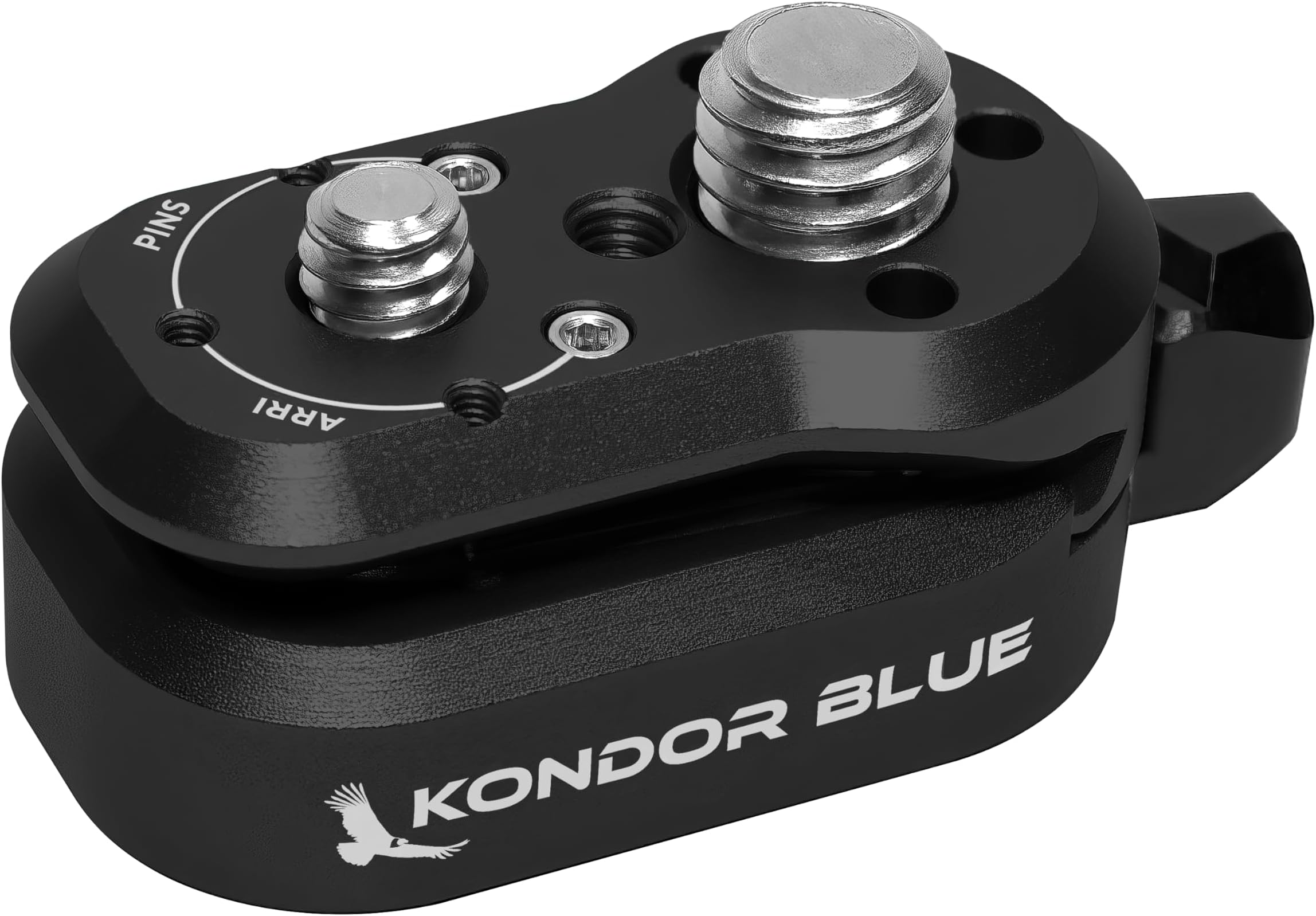 - KONDOR BLUE | Mini Lock Quick Release Plate System | NATO Rail, ARRI-Style Anti-Twist, 1/4-20 & 3/8-16 Mounts, Zero Play Locking for Monitors, Arms, Accessories | Raven Black