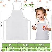 Vista 2 de Handepo 35 Pcs Artists Aprons Adjustable Chef Apron Painting Aprons for Cooking Kitchen Grilling Painting