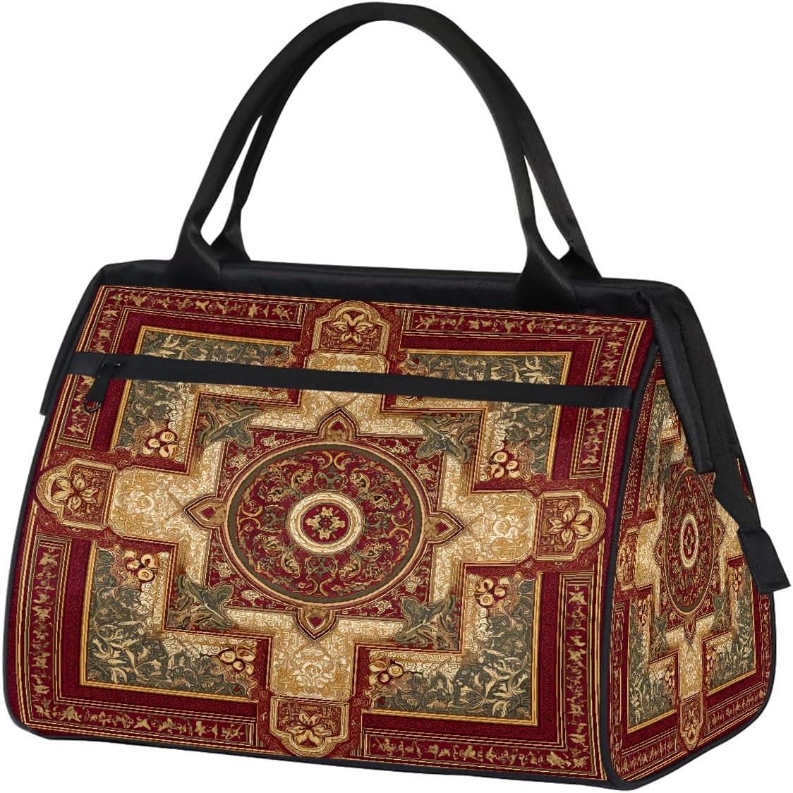 Overnight Weekender Bag for Men Women,Vintage Carpet Texture Travel Duffel Bag Waterproof Carry On Sports Gym Bags Luggage for Traveling Yoga Camping Airplane Hospital,A-33
