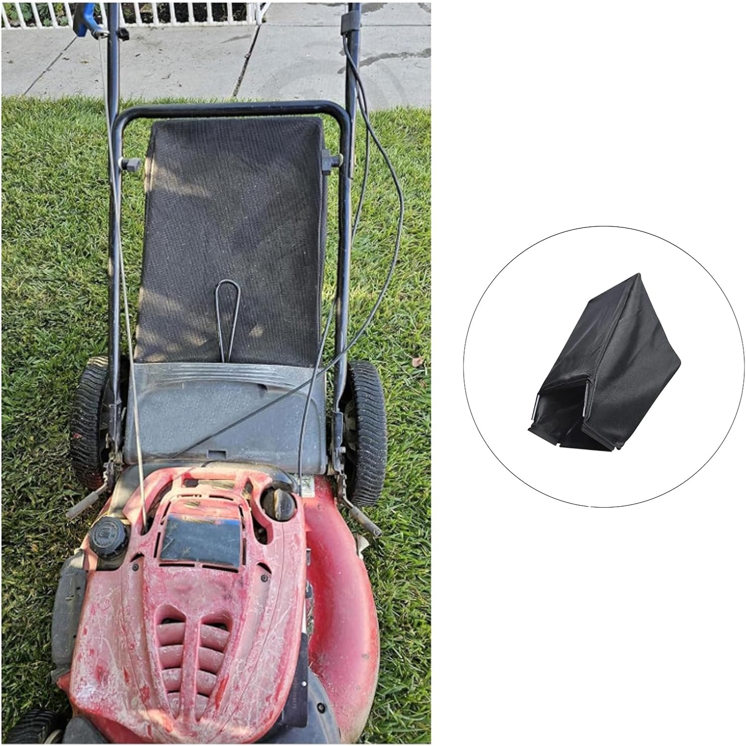 Breathable Anti-Clog Grass Collection Bag 964-04007A 664-04007 for Walk-Behind Mowers, Tear-Resistant Fabric & Easy Install Grass Catcher Bag