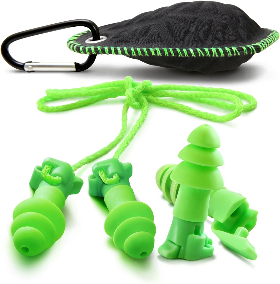 Moldex reusable Ear Plugs for shooting construction work concert goers motor sports enthusiasts with Flip to Listen technology. 2 pairs earplugs with carrying case and Carabiner.