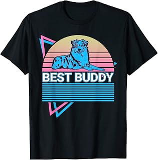 Funny Australian Shepherd Aussie Retro Best Buddy T-Shirt