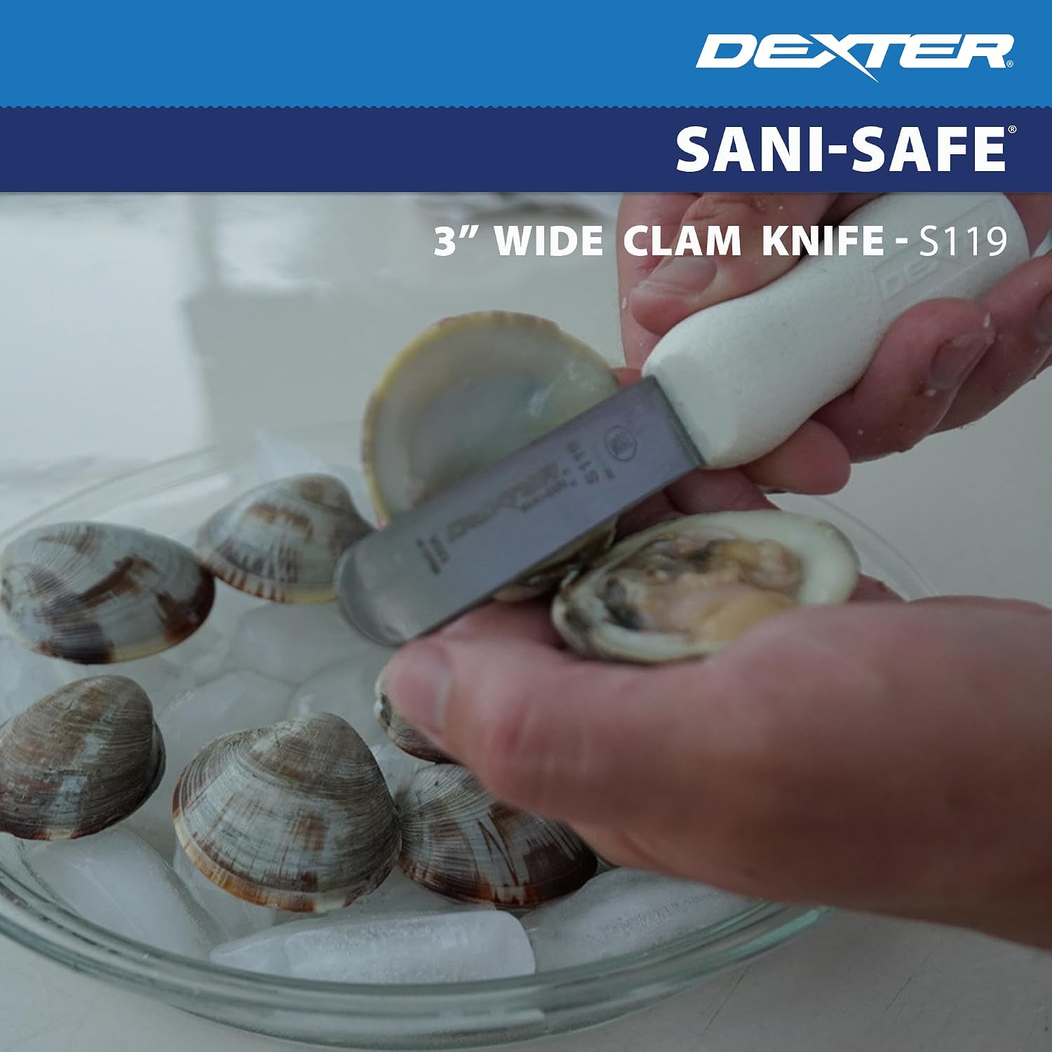 Dexter-Russell S119 3" Clam Knife, Stainless Blade, Slip-Resistant Handle