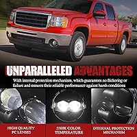 Vista 4 de BUNKER INDUST Luces antiniebla LED para 2007-2013 GMC Sierra 1500/2007-2014 Sierra 2500HD 3500HD, Kit de luces antiniebla de repuesto