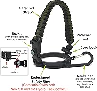 Vista 5 de One MissionX Mango Paracord 2.0 para botellas de agua de boca ancha Hydro Flask, también compatible con Iron Flask, Simple Modern, Takeya, se adapta