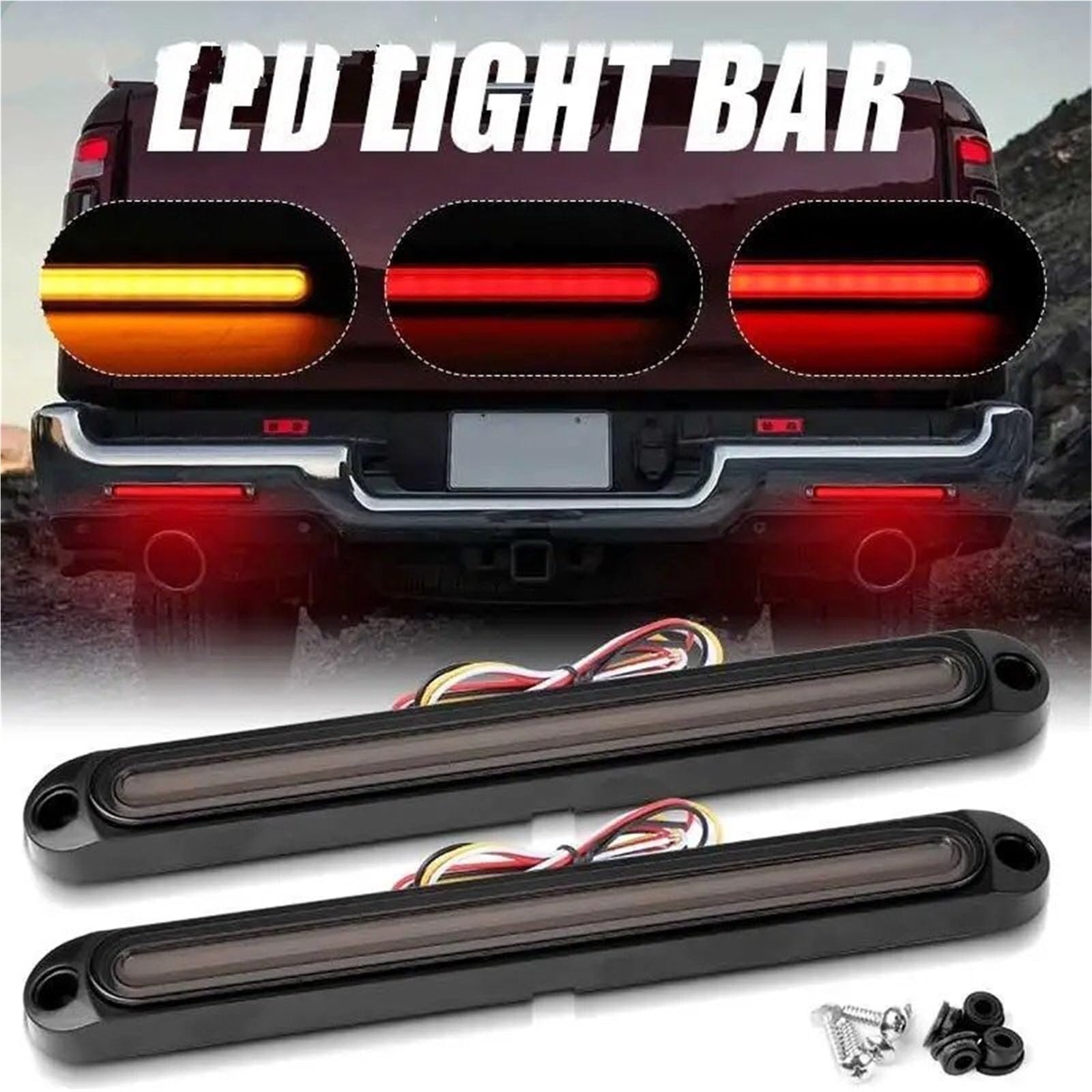Juego Pilotos Traseros Luz LED De Freno Trasero DRL, Intermitente, Advertencia De Parada Para Coche, Camión, Remolque, Tractor, Camioneta, RV, 12V/24V
