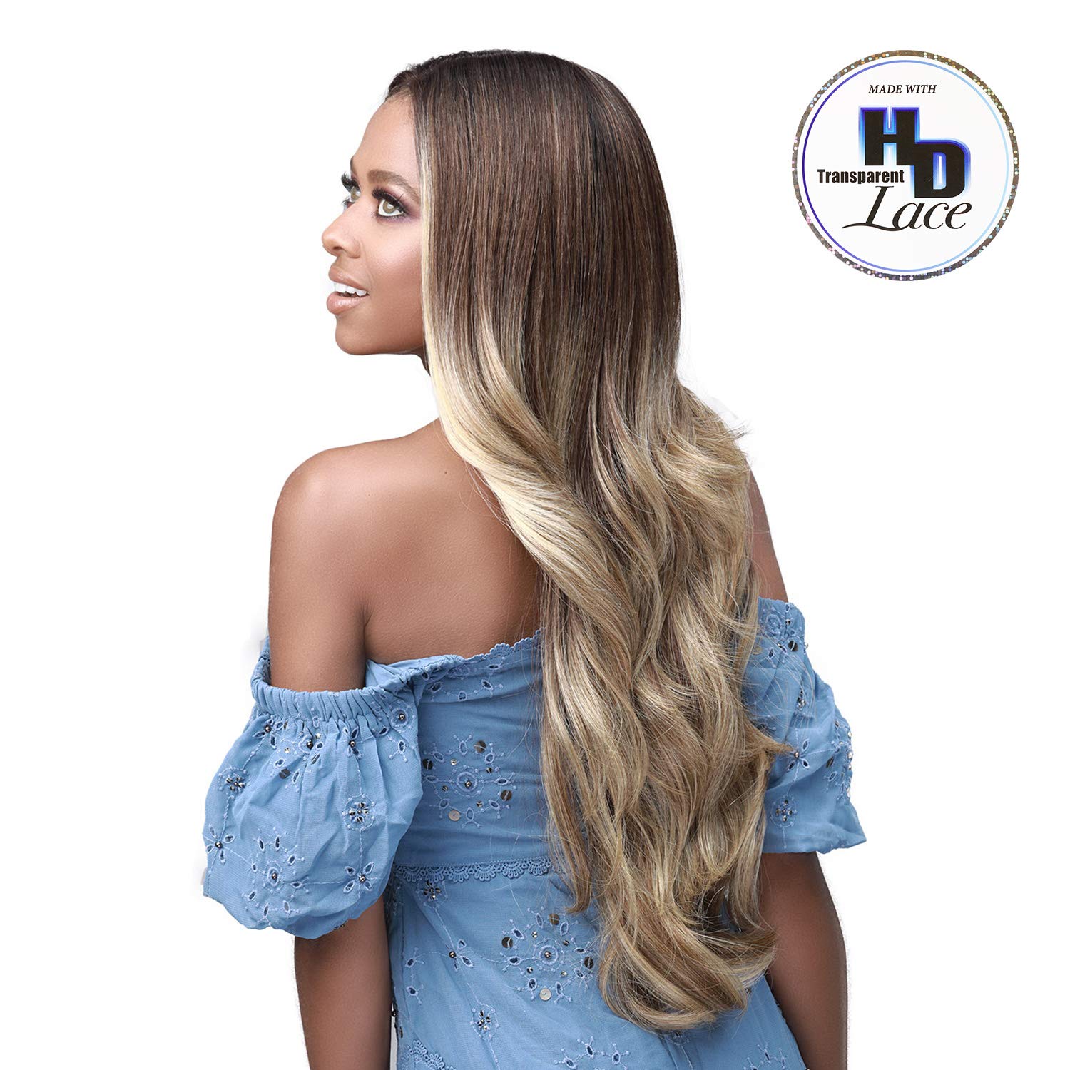 BOBBI BOSS 5 Deep Lace Free Position Part Wig - MLF343 Kasmira (TT1B/BUG)