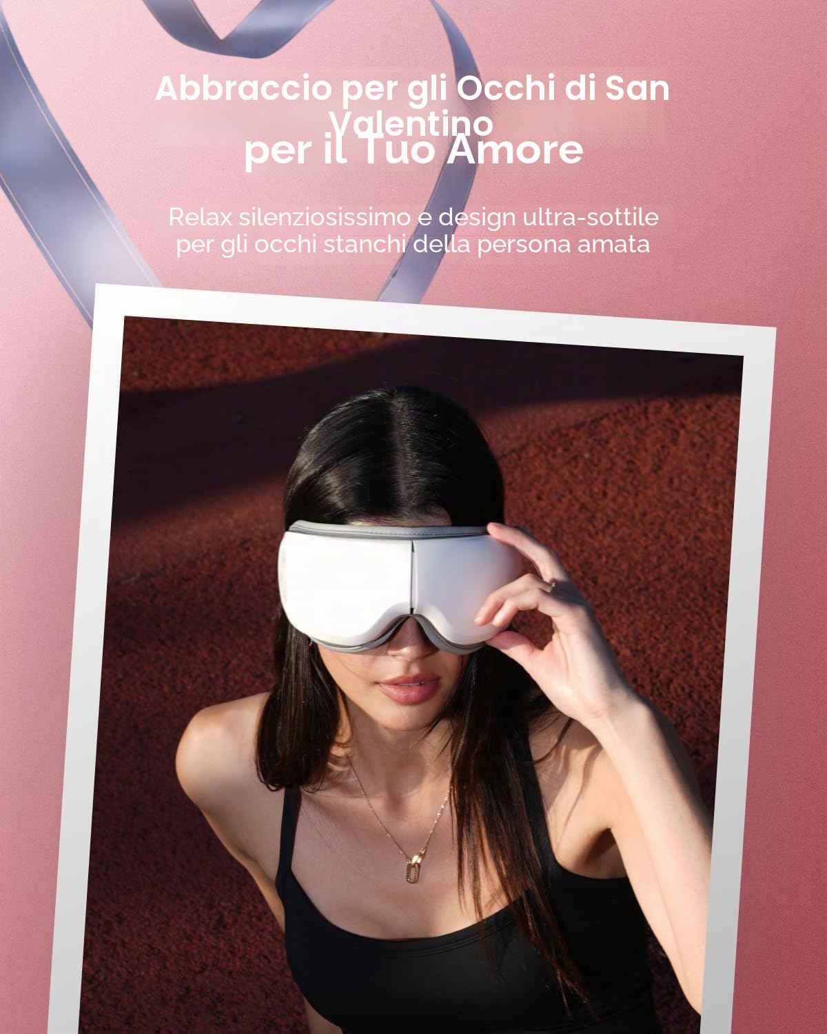 RENPHO Massaggiatore occhi riscaldato, maschera da viaggio portatile | maschera per occhi silenziosa per dormire, massaggiatore viso per alleviare gli occhi secchi, regalo donna compleanno