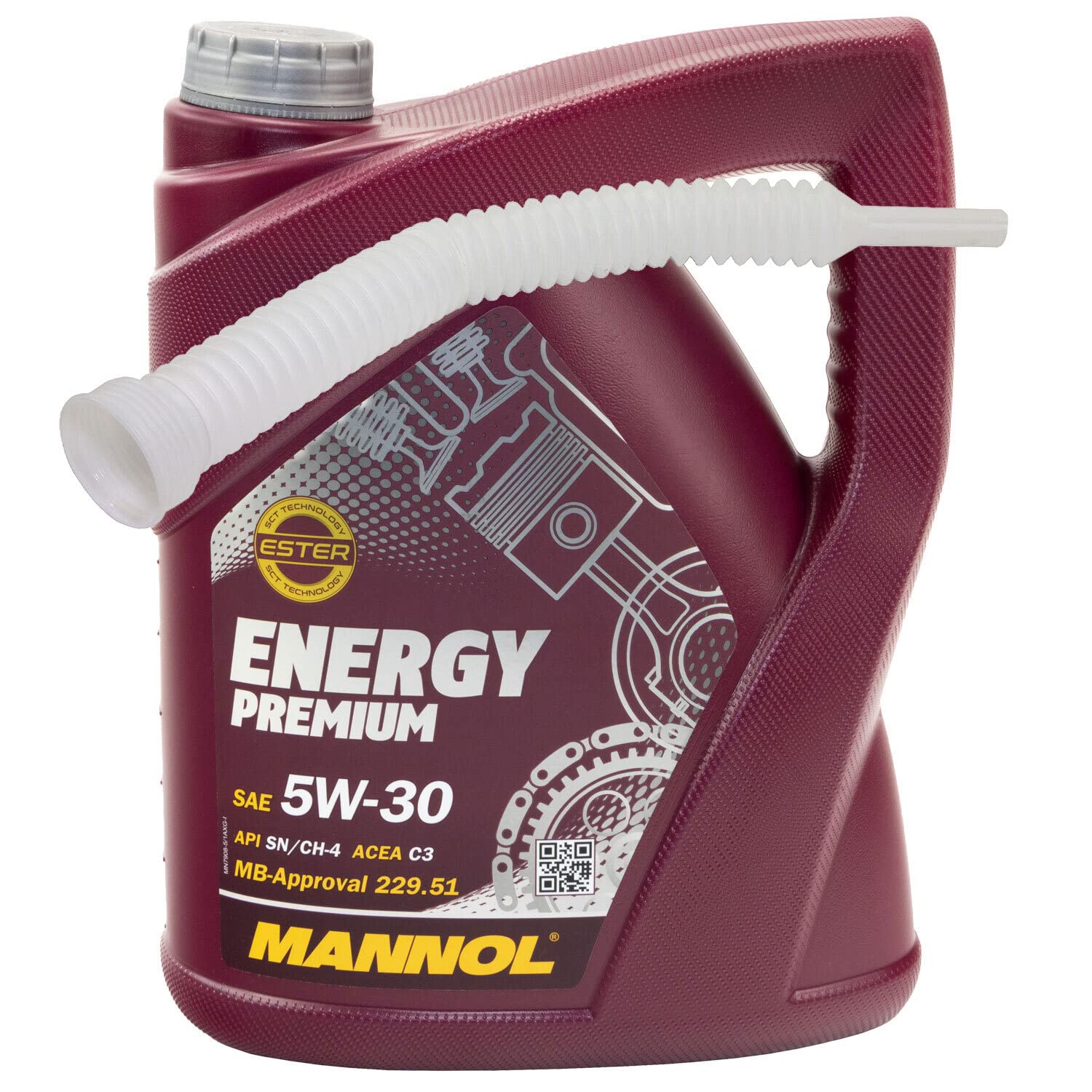 Motoröl Motor Öl MANNOL Energy Premium 5W-30 API SN 5 Liter mit Ausgießer