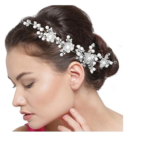 YouBella Fashion Jewellery Floral Stone Hair Chain Clip with Pins accesories for Women and Girls