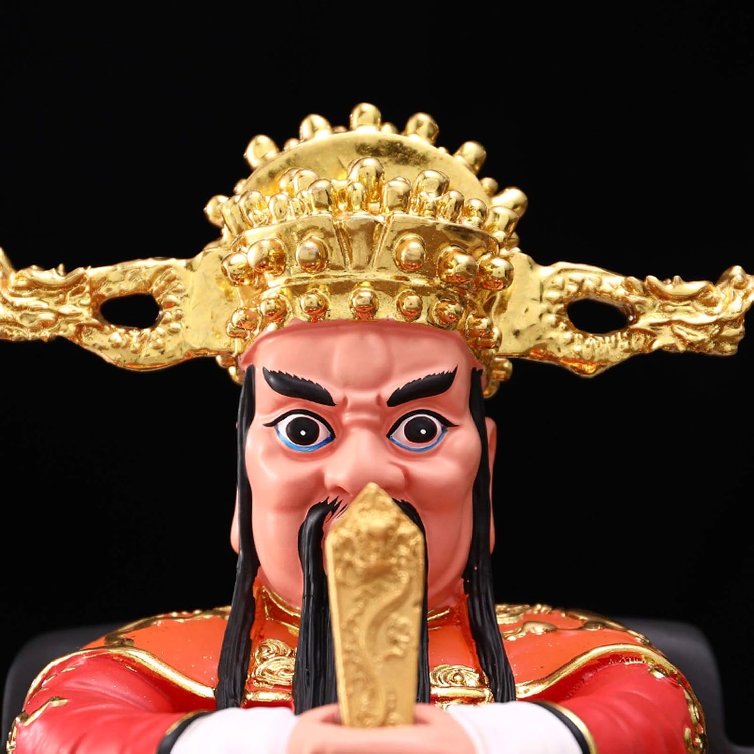 仏像 幸運の樹脂仏像 リアルな龍五神像 38cm/15インチ 手彫りの素敵なギフト 庭の仏像