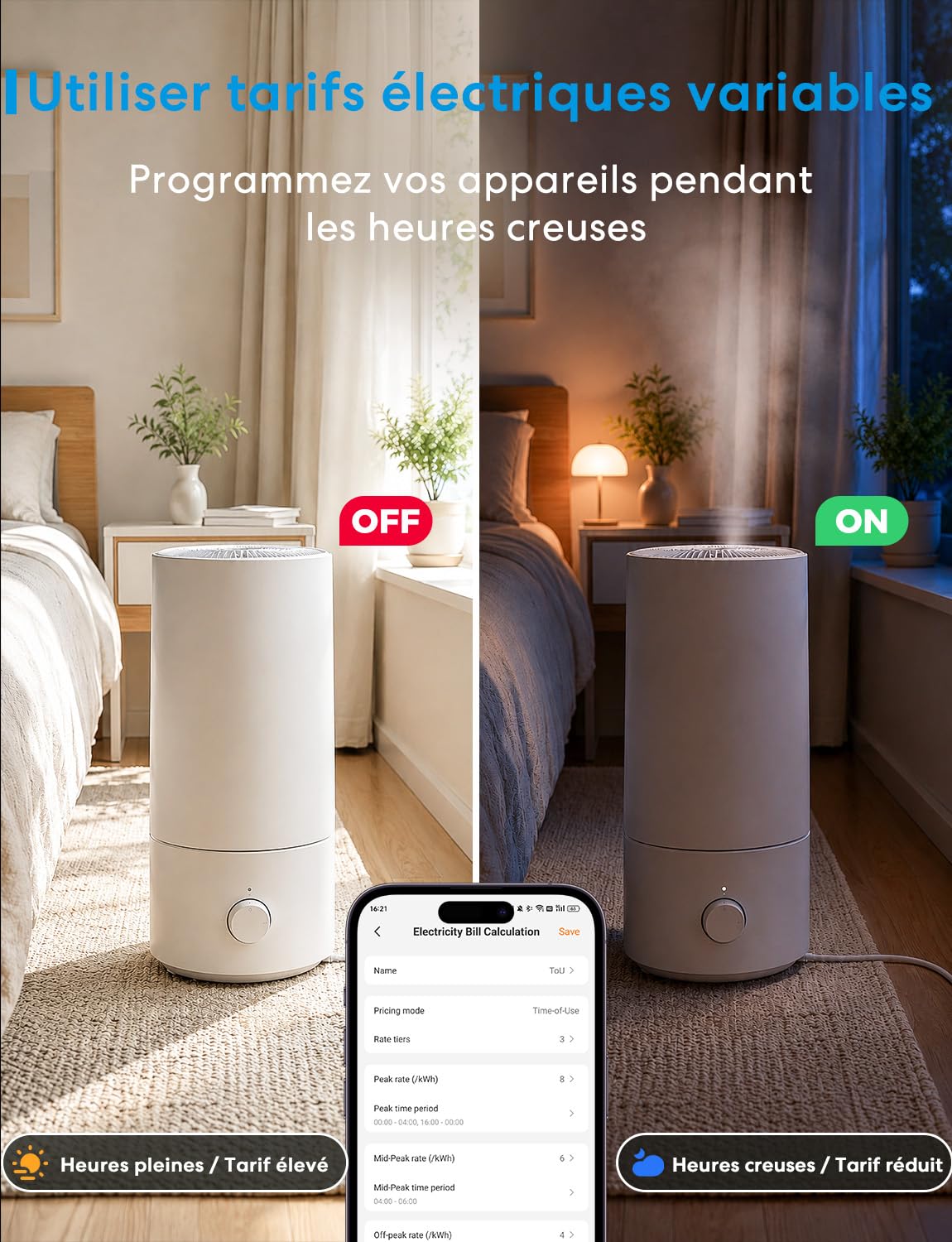 Meross Prise Connectée Wifi avec Mesure Consommation Electrique, Type F | Prise Telecommande Intelligente avec Suivi Energie, compatible Alexa & Google Home, Contrôle Vocal & Smart Home,16A, 4 pièces
