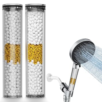 Shower Filter Only for SR SUN RISE Handheld Shower Head, 2-Pack Replacement Filters for Hard Water, NSF Certified 99% Chlorine Removal - Reduces Dry Itchy Skin