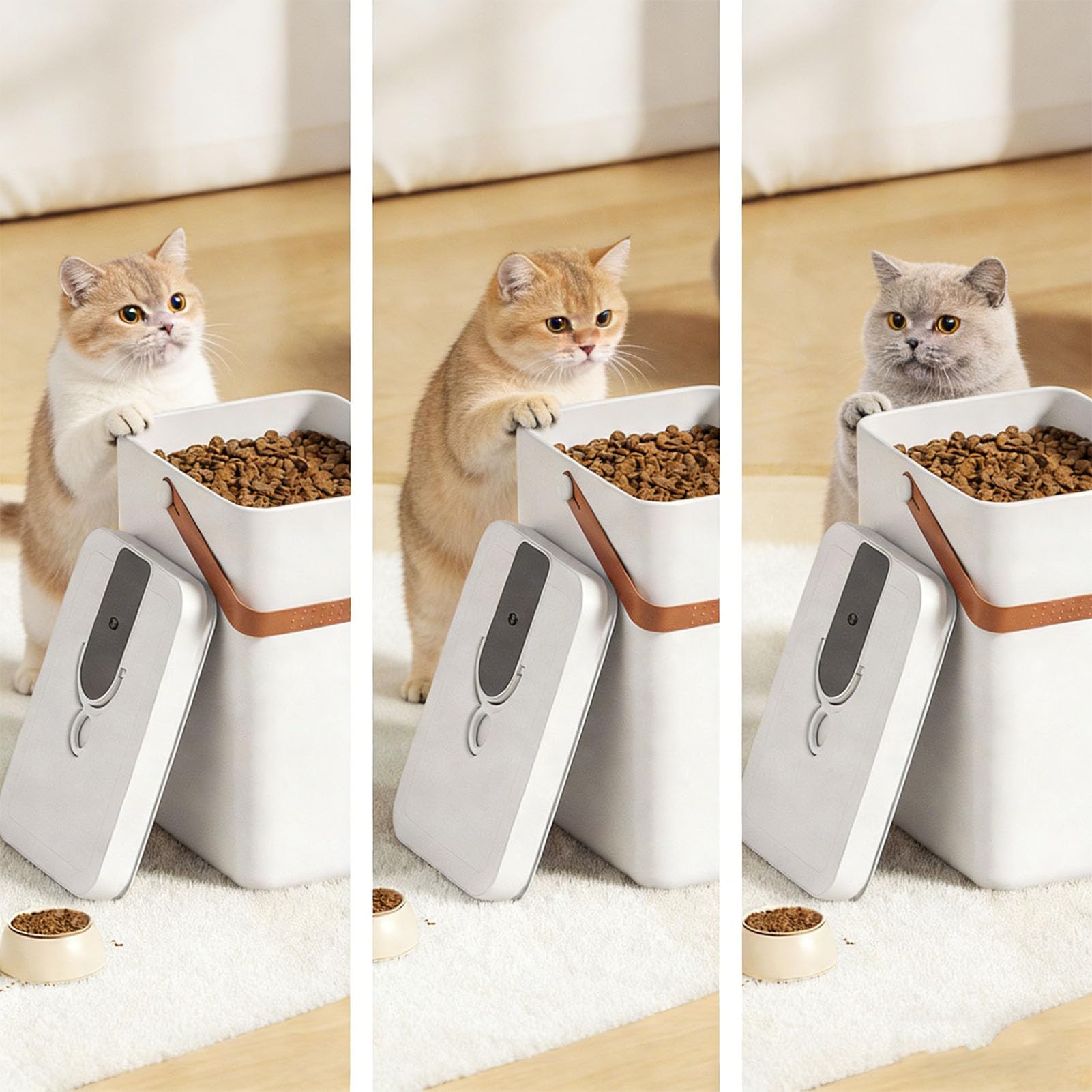 TOPINCN Cubo de Comida para Mascotas Al Vacío, Contenedor de Almacenamiento de Alimentos para Mascotas, Función de Sellado Recargable Hermético de Plástico de Gran Capacidad de 13 Litros