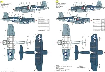 72018 1/72 Vought F4U-1A Cors US Fighter Bomber 1944 Wet Decal WWII