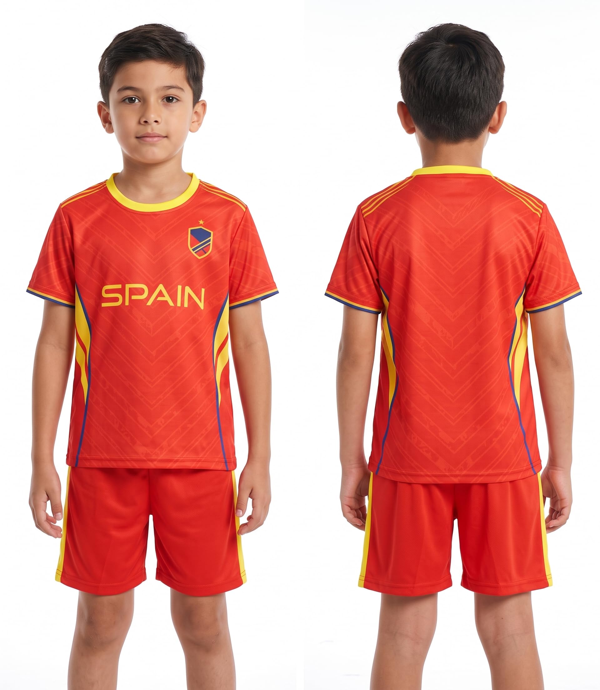 Kids Soccer Jersey Set with Shorts, Dry-Fit Football Fan Kit for Boys & Girls, Breathable Sublimation Sportswear, National Team Colour Inspired-image-14