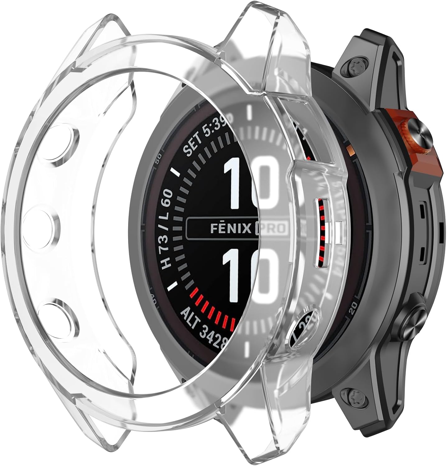 Protector Cases Compatible with Garmin Fenix 7X/Epix Pro 51MM Case Cover Soft TPU Bumper Rugged Shock Proof Protective Shell for Garmin Fenix 7X Pro Watch Case