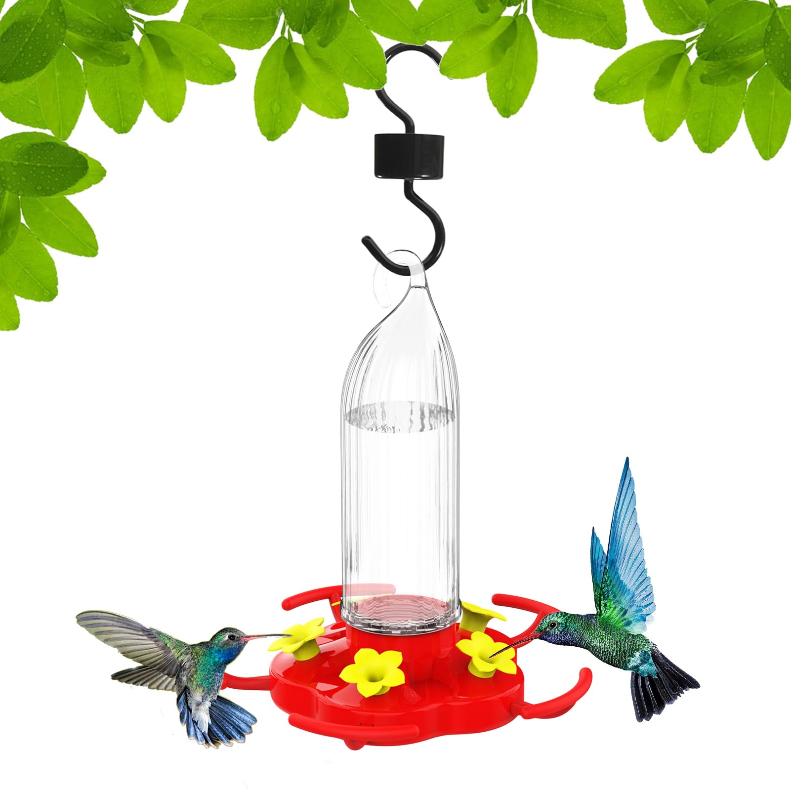 Mangeoire colibri anti-fuite suspendre 470ml 5 ports