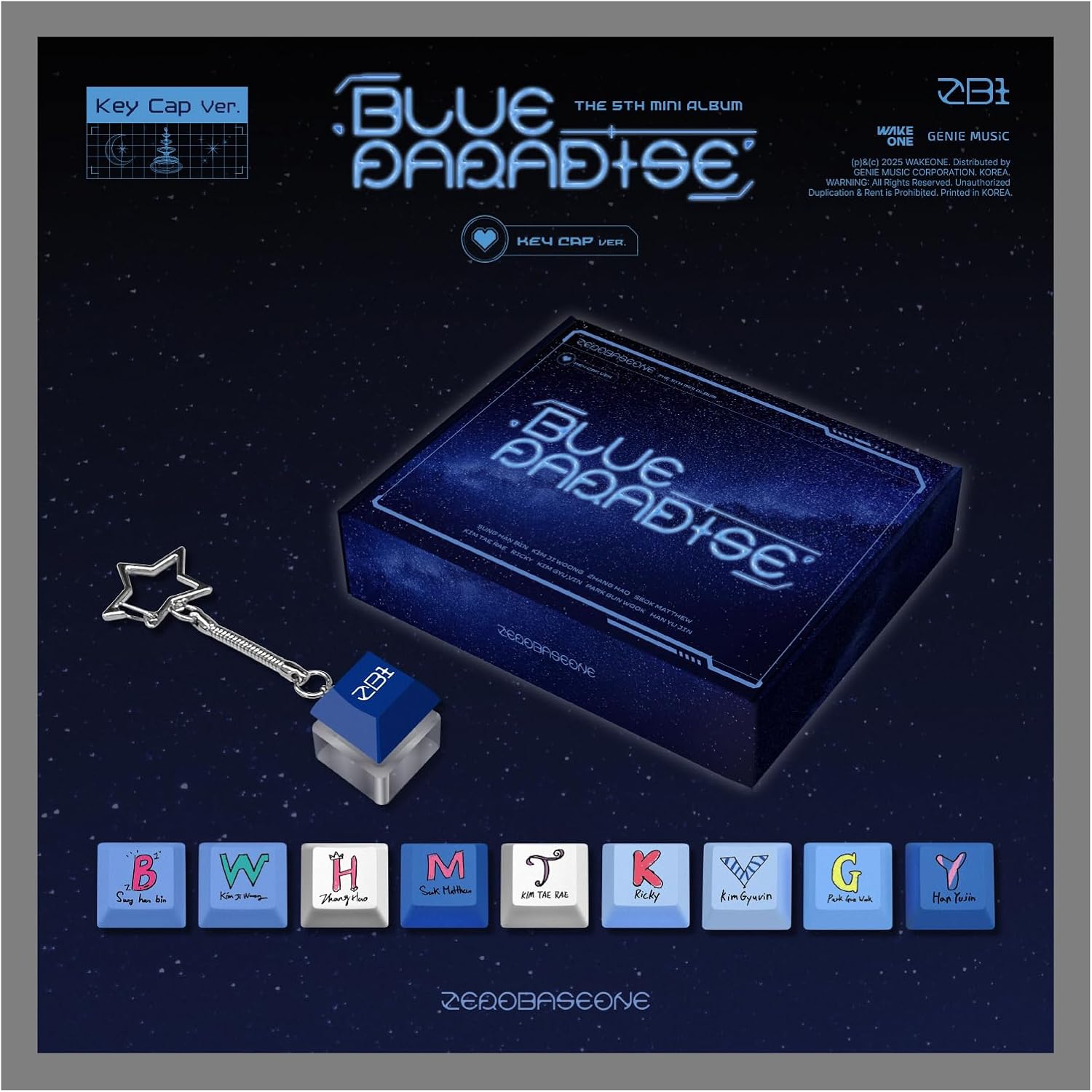ZEROBASEONE BLUE PARADISE 5th Mini Album with Tracking Sealed ZB1 (Key Cap Version)