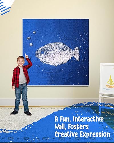 Miniatura 6 de Vibrante tela de lentejuelas de sirena, panel de pared sensorial apto para niños, artículos ideales para aula, actividad en el hogar y uso