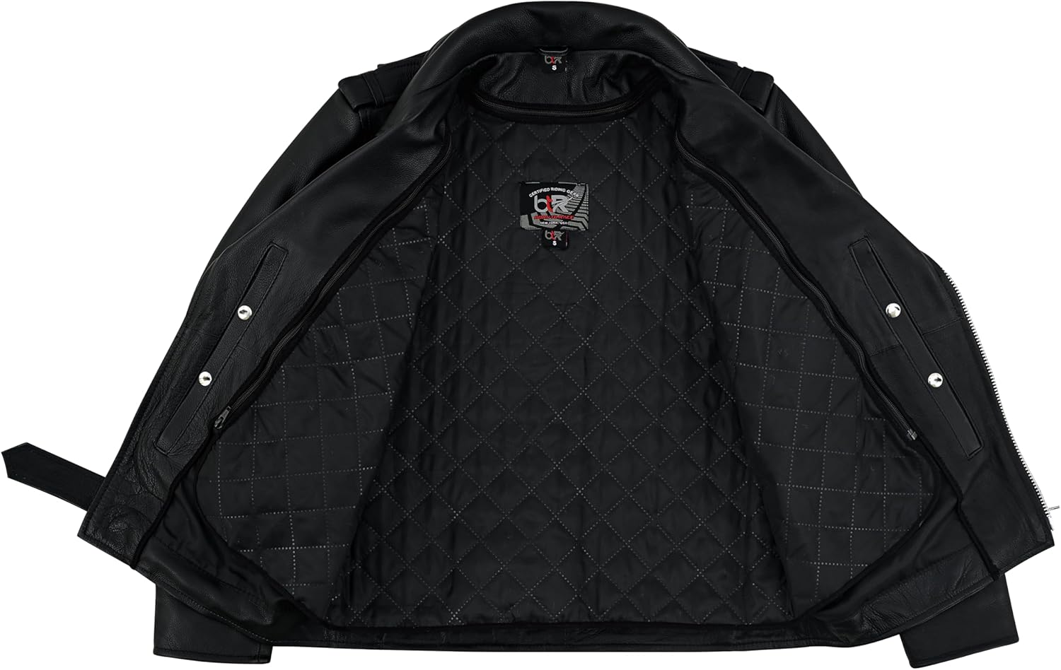 Men's Motorcycle Brando Leather Jacket 100% Cowhide Distressed Zip Up Leather Side Lacing Motorbike Jackets - Image 6