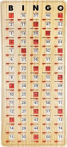 Miniatura 19 de MR CHIPS Tarjetas de bingo deslizantes a prueba de atascos con ventanas deslizantes, paquete de 25 unidades en estilo marrón 25 tarjetas,50