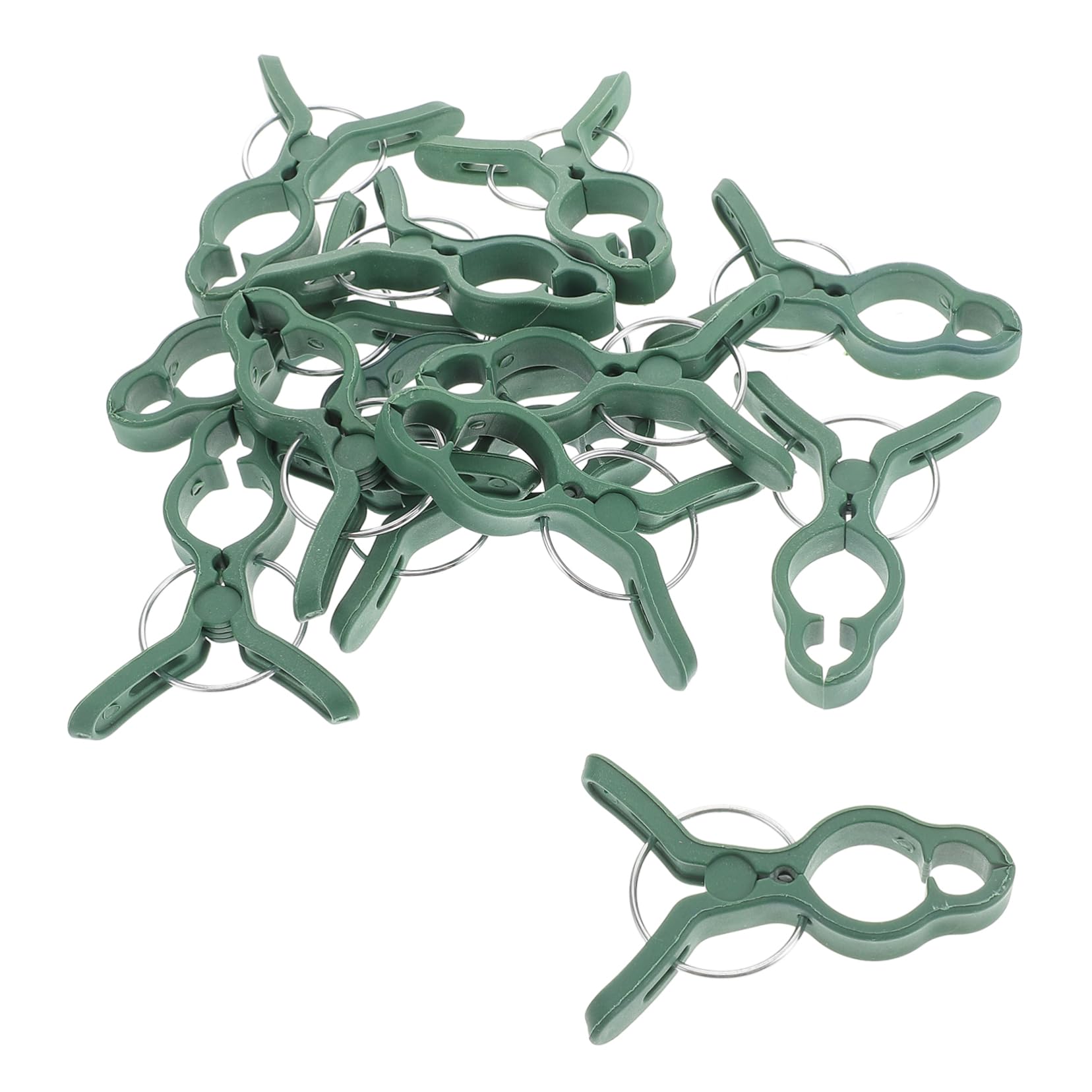 50 Clips Plástico Verde para Orquídeas Phalaenopsis, Soporte Plantas