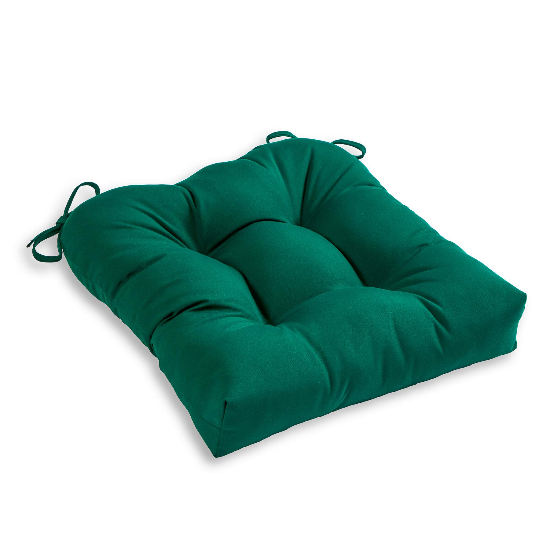 South Pine Porch Forest Green Sunbrella Fabric 20-inch Outdoor Seat Cushion