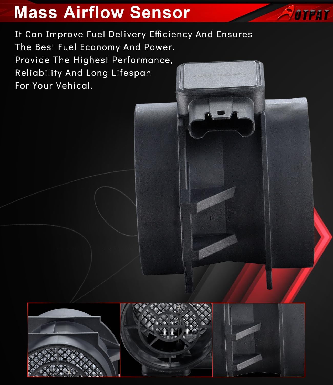 Mass Air Flow Sensor Maf Meter with 6-Pin Compatible for:-BMW 325Ci 2003-2006, 325i 2003-2005, X3 2004-2006, Z4 2003-2005, Replace# 13627513957, 13627566984,fits DOHC, 6Cyl 2.5L